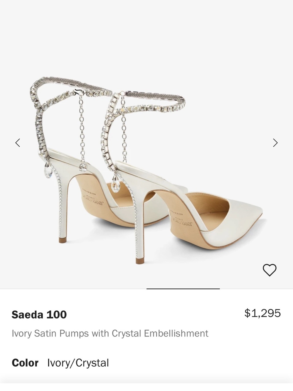 Jimmy Choo Saeda 100 Crystal-Ankle Pumps - Picture 3 of 6